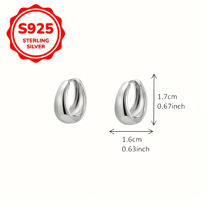 Women's 925 Sterling Silver Minimalist Hoop Earrings — Everyday Elegance